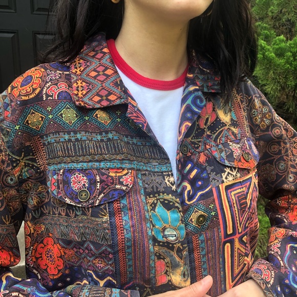 Patterned trucker jacket - Picture 4 of 4